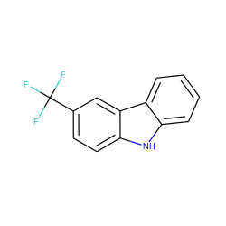 FC(F)(F)c1ccc2[nH]c3ccccc3c2c1 ZINC000053243063