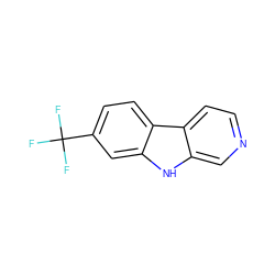 FC(F)(F)c1ccc2c(c1)[nH]c1cnccc12 ZINC000072109213