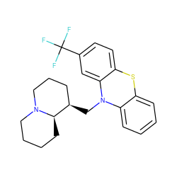 FC(F)(F)c1ccc2c(c1)N(C[C@@H]1CCCN3CCCC[C@H]13)c1ccccc1S2 ZINC000071296020