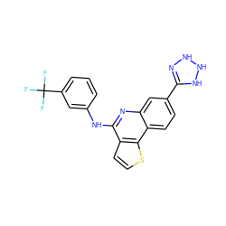 FC(F)(F)c1cccc(Nc2nc3cc(C4=NNNN4)ccc3c3sccc23)c1 ZINC000167711719