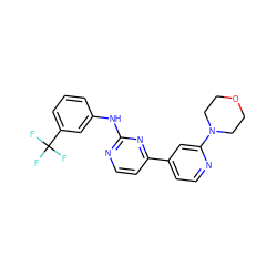 FC(F)(F)c1cccc(Nc2nccc(-c3ccnc(N4CCOCC4)c3)n2)c1 ZINC000095575527