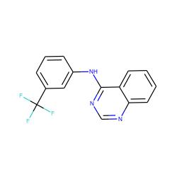 FC(F)(F)c1cccc(Nc2ncnc3ccccc23)c1 ZINC000000118594