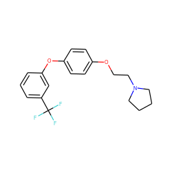 FC(F)(F)c1cccc(Oc2ccc(OCCN3CCCC3)cc2)c1 ZINC000071318344