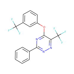 FC(F)(F)c1cccc(Oc2nc(-c3ccccc3)nnc2C(F)(F)F)c1 ZINC000005874943