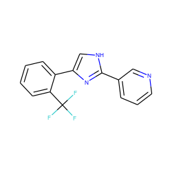 FC(F)(F)c1ccccc1-c1c[nH]c(-c2cccnc2)n1 ZINC000013553742