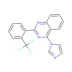 FC(F)(F)c1ccccc1-c1nc(-n2ccnc2)c2ccccc2n1 ZINC000004239395