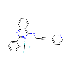 FC(F)(F)c1ccccc1-c1nc(NCC#Cc2cccnc2)c2ccccc2n1 ZINC000169341282