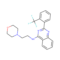 FC(F)(F)c1ccccc1-c1nc(NCCN2CCOCC2)c2ccccc2n1 ZINC000033362321