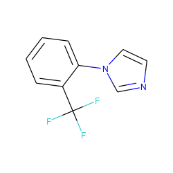 FC(F)(F)c1ccccc1-n1ccnc1 ZINC000000156214