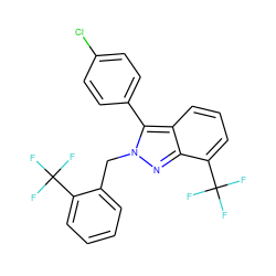 FC(F)(F)c1ccccc1Cn1nc2c(C(F)(F)F)cccc2c1-c1ccc(Cl)cc1 ZINC000040422862