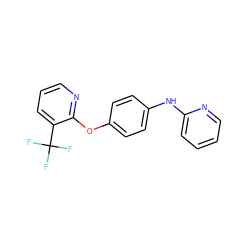 FC(F)(F)c1cccnc1Oc1ccc(Nc2ccccn2)cc1 ZINC000139250032