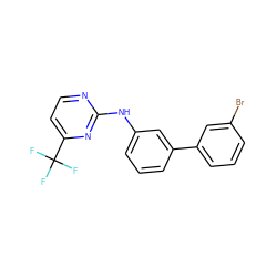 FC(F)(F)c1ccnc(Nc2cccc(-c3cccc(Br)c3)c2)n1 ZINC001772610139