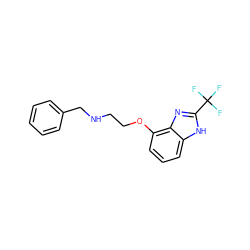 FC(F)(F)c1nc2c(OCCNCc3ccccc3)cccc2[nH]1 ZINC000003923630