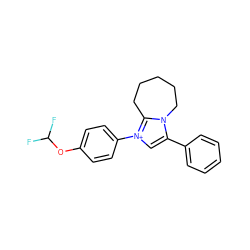 FC(F)Oc1ccc(-[n+]2cc(-c3ccccc3)n3c2CCCCC3)cc1 ZINC000013686395