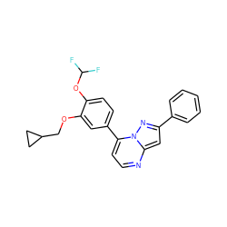 FC(F)Oc1ccc(-c2ccnc3cc(-c4ccccc4)nn23)cc1OCC1CC1 ZINC000045385949