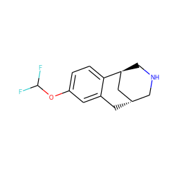 FC(F)Oc1ccc2c(c1)C[C@H]1CNC[C@H]2C1 ZINC000101022473