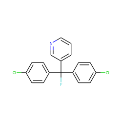 FC(c1ccc(Cl)cc1)(c1ccc(Cl)cc1)c1cccnc1 ZINC000027429177