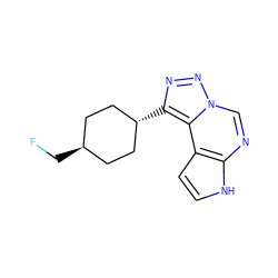 FC[C@H]1CC[C@H](c2nnn3cnc4[nH]ccc4c23)CC1 ZINC001772638878