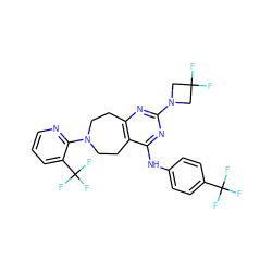 FC1(F)CN(c2nc3c(c(Nc4ccc(C(F)(F)F)cc4)n2)CCN(c2ncccc2C(F)(F)F)CC3)C1 ZINC000144875447