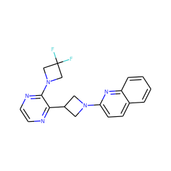 FC1(F)CN(c2nccnc2C2CN(c3ccc4ccccc4n3)C2)C1 ZINC000139830066