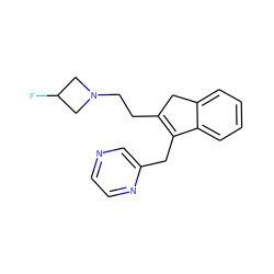 FC1CN(CCC2=C(Cc3cnccn3)c3ccccc3C2)C1 ZINC000066079066