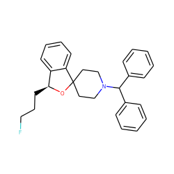 FCCC[C@@H]1OC2(CCN(C(c3ccccc3)c3ccccc3)CC2)c2ccccc21 ZINC000045288977