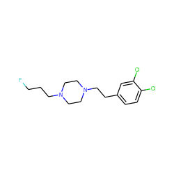 FCCCN1CCN(CCc2ccc(Cl)c(Cl)c2)CC1 ZINC000022875204