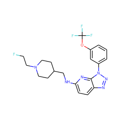 FCCN1CCC(CNc2ccc3nnn(-c4cccc(OC(F)(F)F)c4)c3n2)CC1 ZINC000073277349