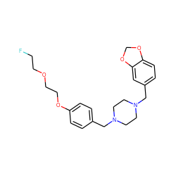 FCCOCCOc1ccc(CN2CCN(Cc3ccc4c(c3)OCO4)CC2)cc1 ZINC000095594350