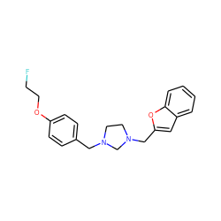 FCCOc1ccc(CN2CCN(Cc3cc4ccccc4o3)C2)cc1 ZINC000084690690