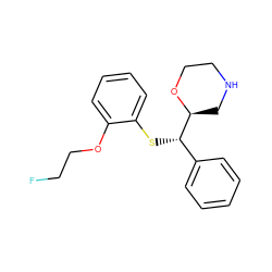 FCCOc1ccccc1S[C@@H](c1ccccc1)[C@@H]1CNCCO1 ZINC000029133532