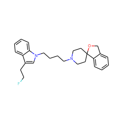 FCCc1cn(CCCCN2CCC3(CC2)OCc2ccccc23)c2ccccc12 ZINC000653787726