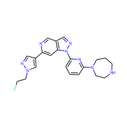 FCCn1cc(-c2cc3c(cn2)cnn3-c2cccc(N3CCCNCC3)n2)cn1 ZINC000216476754