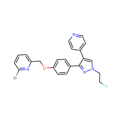 FCCn1cc(-c2ccncc2)c(-c2ccc(OCc3cccc(Br)n3)cc2)n1 ZINC000073196833