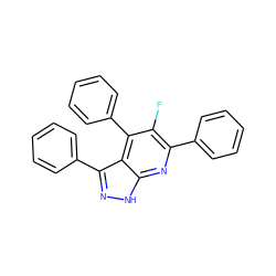 Fc1c(-c2ccccc2)nc2[nH]nc(-c3ccccc3)c2c1-c1ccccc1 ZINC001772654767