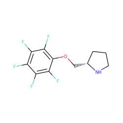 Fc1c(F)c(F)c(OC[C@@H]2CCCN2)c(F)c1F ZINC000026383758