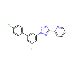 Fc1cc(-c2ccc(Cl)cc2)cc(-n2nnc(-c3ccccn3)n2)c1 ZINC000028397753