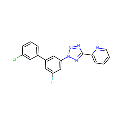 Fc1cc(-c2cccc(Cl)c2)cc(-n2nnc(-c3ccccn3)n2)c1 ZINC000028455549