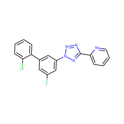 Fc1cc(-c2ccccc2Cl)cc(-n2nnc(-c3ccccn3)n2)c1 ZINC000028383096