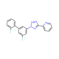 Fc1cc(-c2ccccc2F)cc(-n2nnc(-c3ccccn3)n2)c1 ZINC000028389728