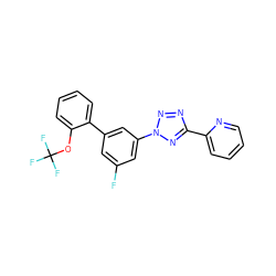 Fc1cc(-c2ccccc2OC(F)(F)F)cc(-n2nnc(-c3ccccn3)n2)c1 ZINC000028397401