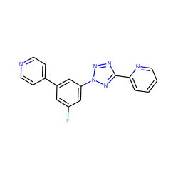 Fc1cc(-c2ccncc2)cc(-n2nnc(-c3ccccn3)n2)c1 ZINC000028455244