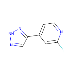 Fc1cc(-c2cn[nH]n2)ccn1 ZINC000095561564