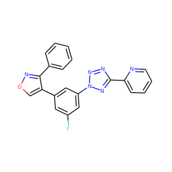 Fc1cc(-c2conc2-c2ccccc2)cc(-n2nnc(-c3ccccn3)n2)c1 ZINC000028396668