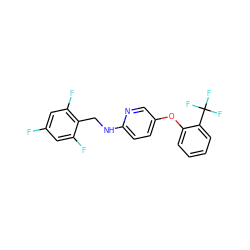 Fc1cc(F)c(CNc2ccc(Oc3ccccc3C(F)(F)F)cn2)c(F)c1 ZINC000144041657