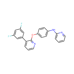 Fc1cc(F)cc(-c2cccnc2Oc2ccc(Nc3ccccn3)cc2)c1 ZINC000143869288