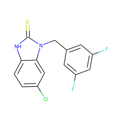 Fc1cc(F)cc(Cn2c(=S)[nH]c3ccc(Cl)cc32)c1 ZINC000040834060