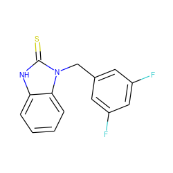 Fc1cc(F)cc(Cn2c(=S)[nH]c3ccccc32)c1 ZINC000027876965