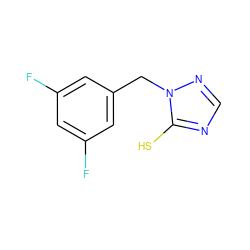 Fc1cc(F)cc(Cn2ncnc2S)c1 ZINC000000002896