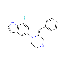 Fc1cc(N2CCNC[C@H]2Cc2ccccc2)cc2cc[nH]c12 ZINC000043194151